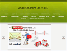 Tablet Screenshot of andersonpaintstore.com